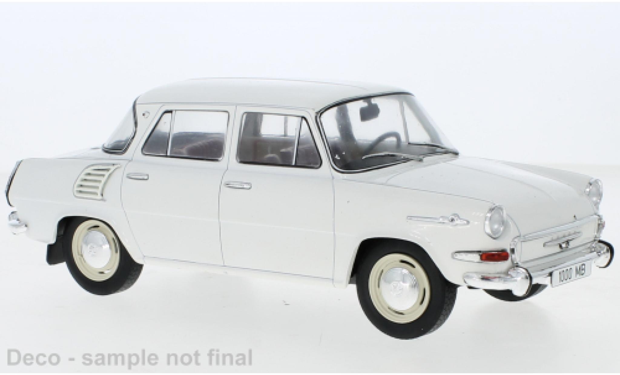 Skoda 1000 1/18 MCG MB wit 1964 modelauto