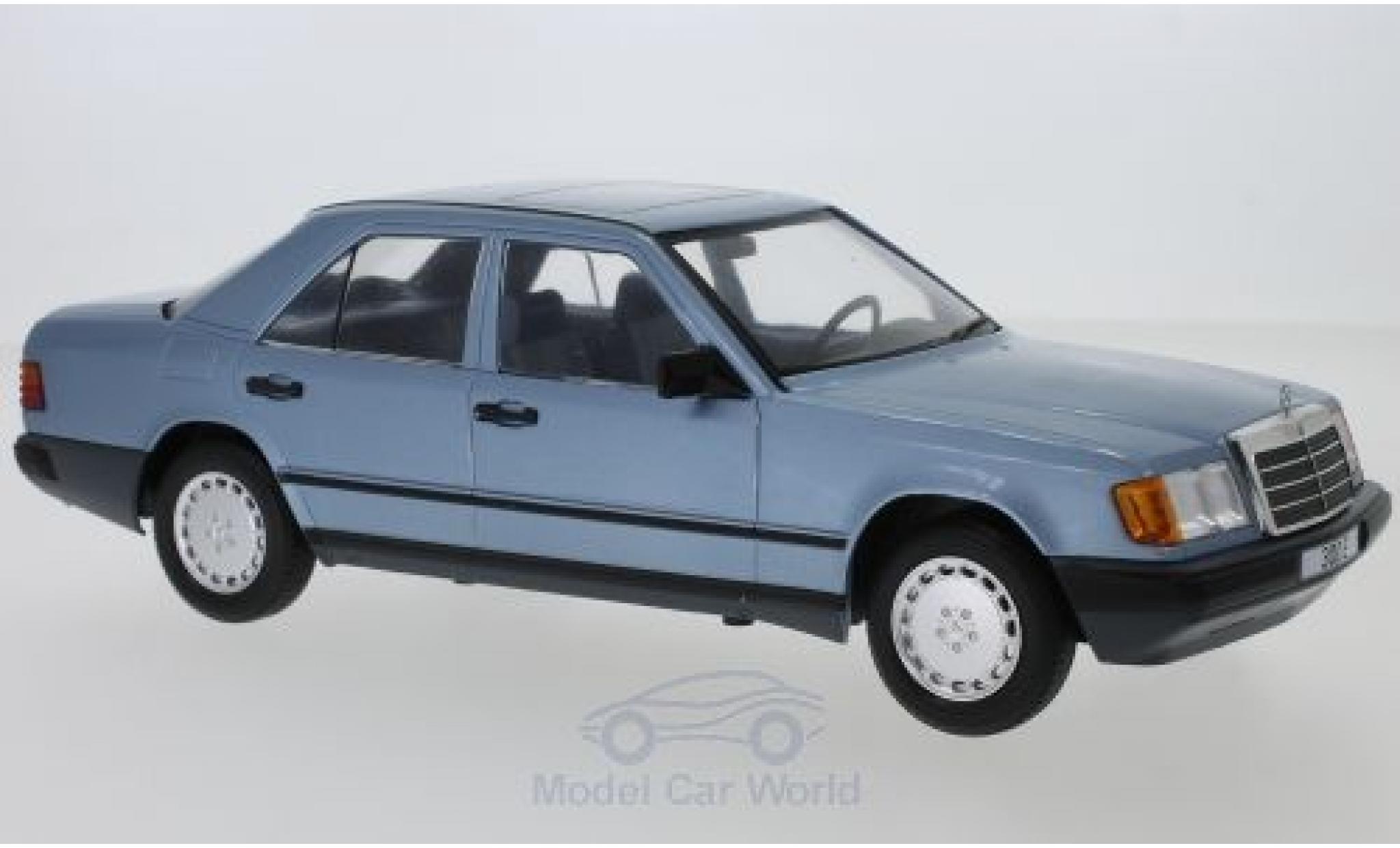 Mercedes 300 1/18 MCG E (W124) metallic blauw 1984 modelauto