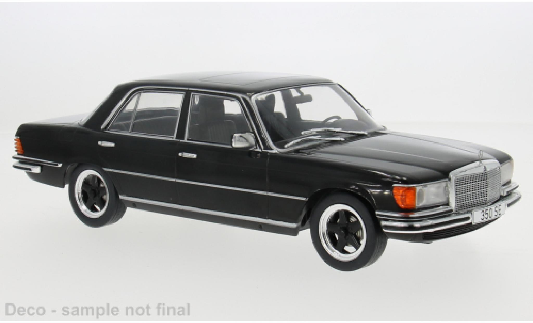 Mercedes Classe S 1/18 MCG (W116) zwart 1972 1:18 modelauto