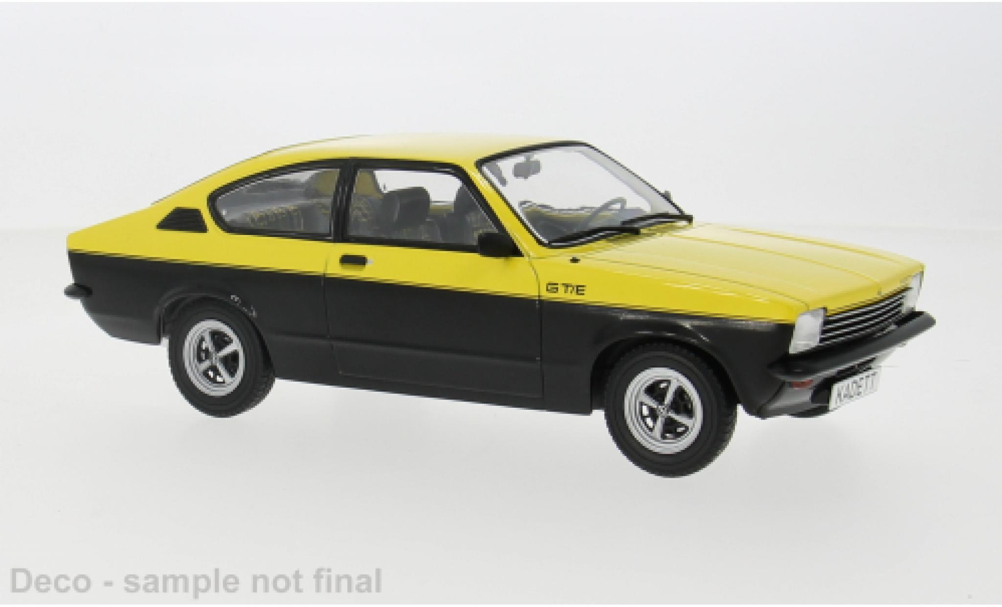 Opel Kadett 1/18 MCG C Coupe GT/E geel/zwart 1975 1:18 modelauto
