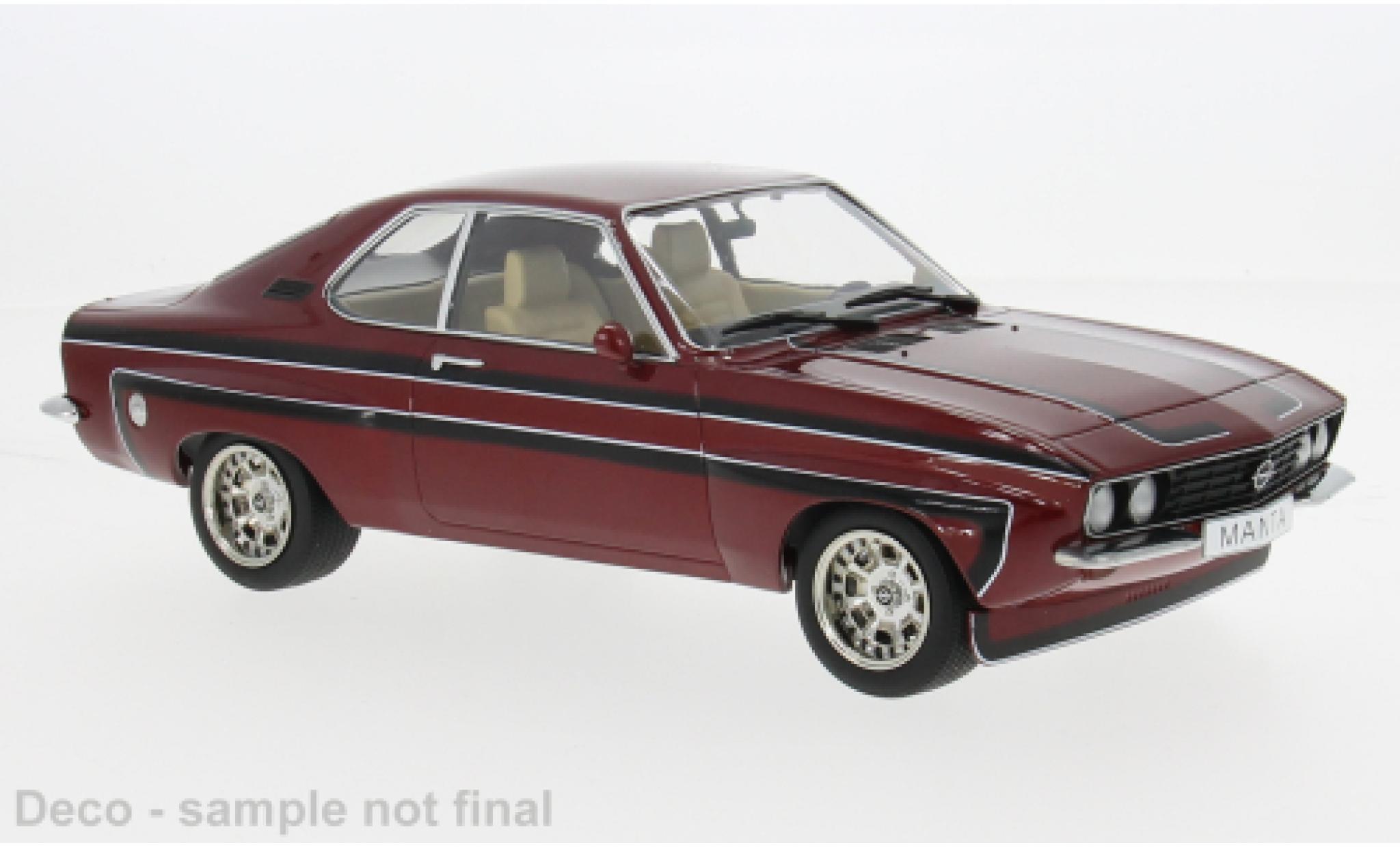Opel Manta 1/18 MCG A Irmscher rood 1974 1:18 modelauto