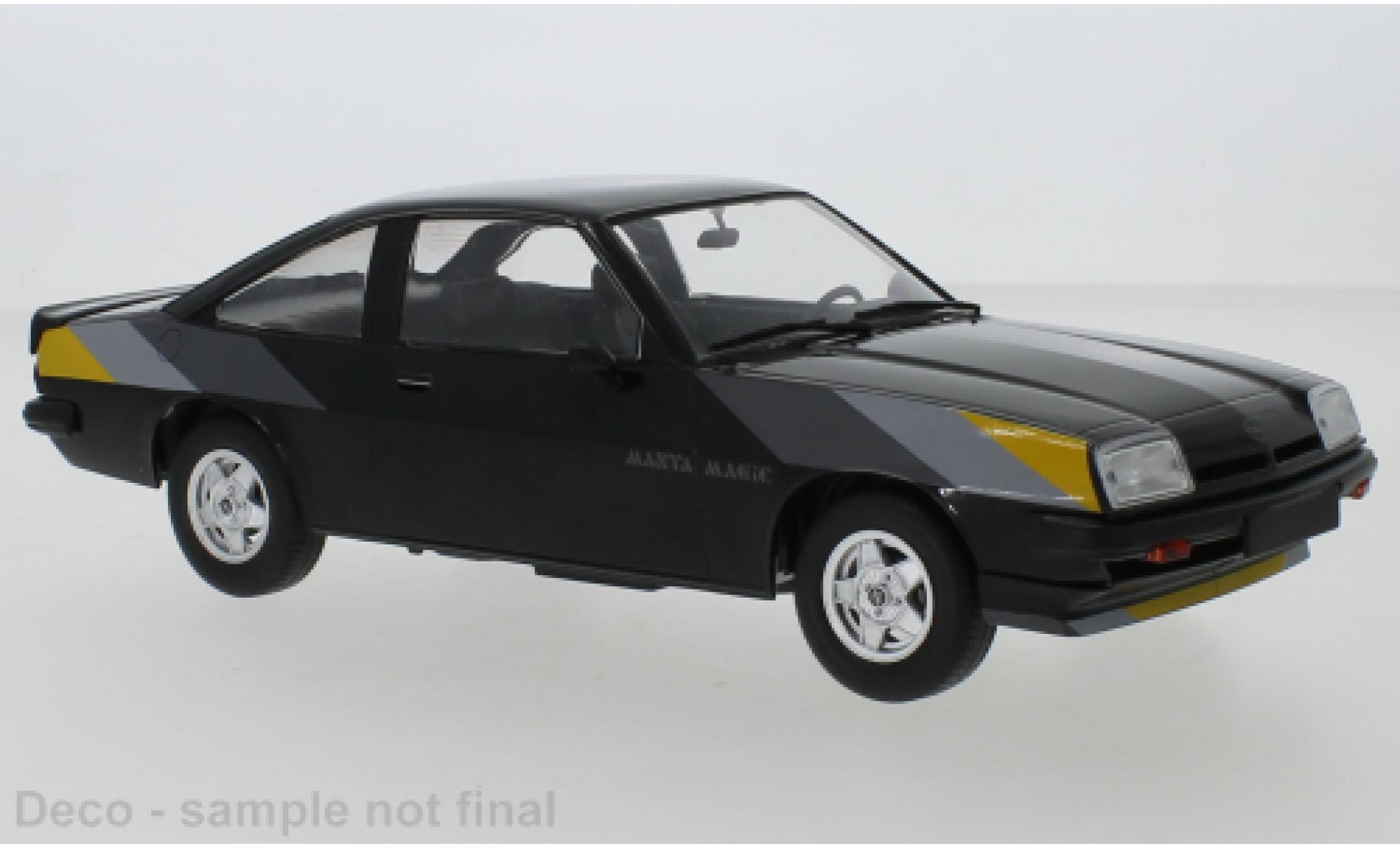 Opel Manta 1/18 MCG B Magic zwart 1980 modelauto