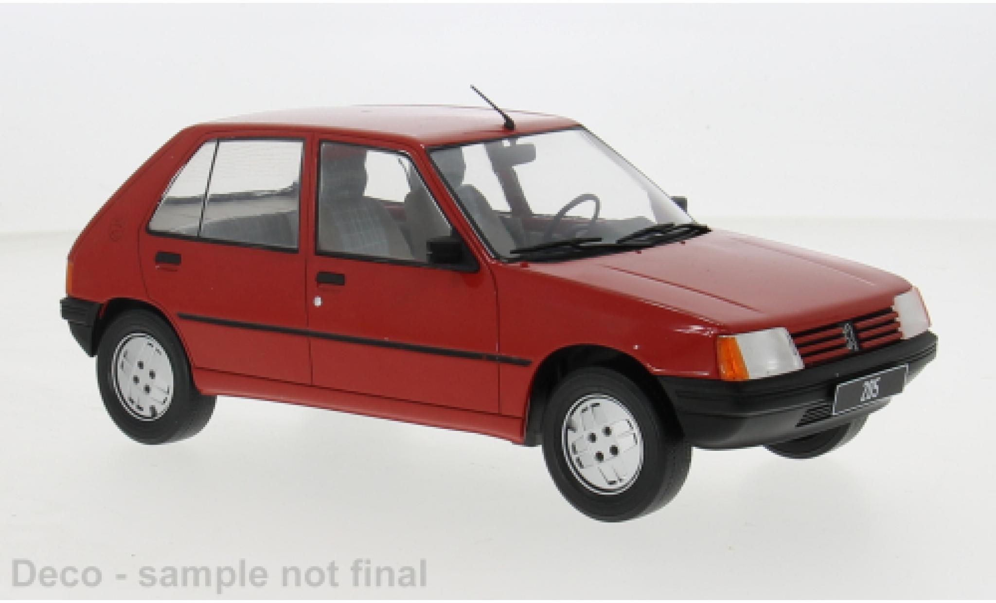 Peugeot 205 1/18 MCG rood 1984 1:18 modelauto