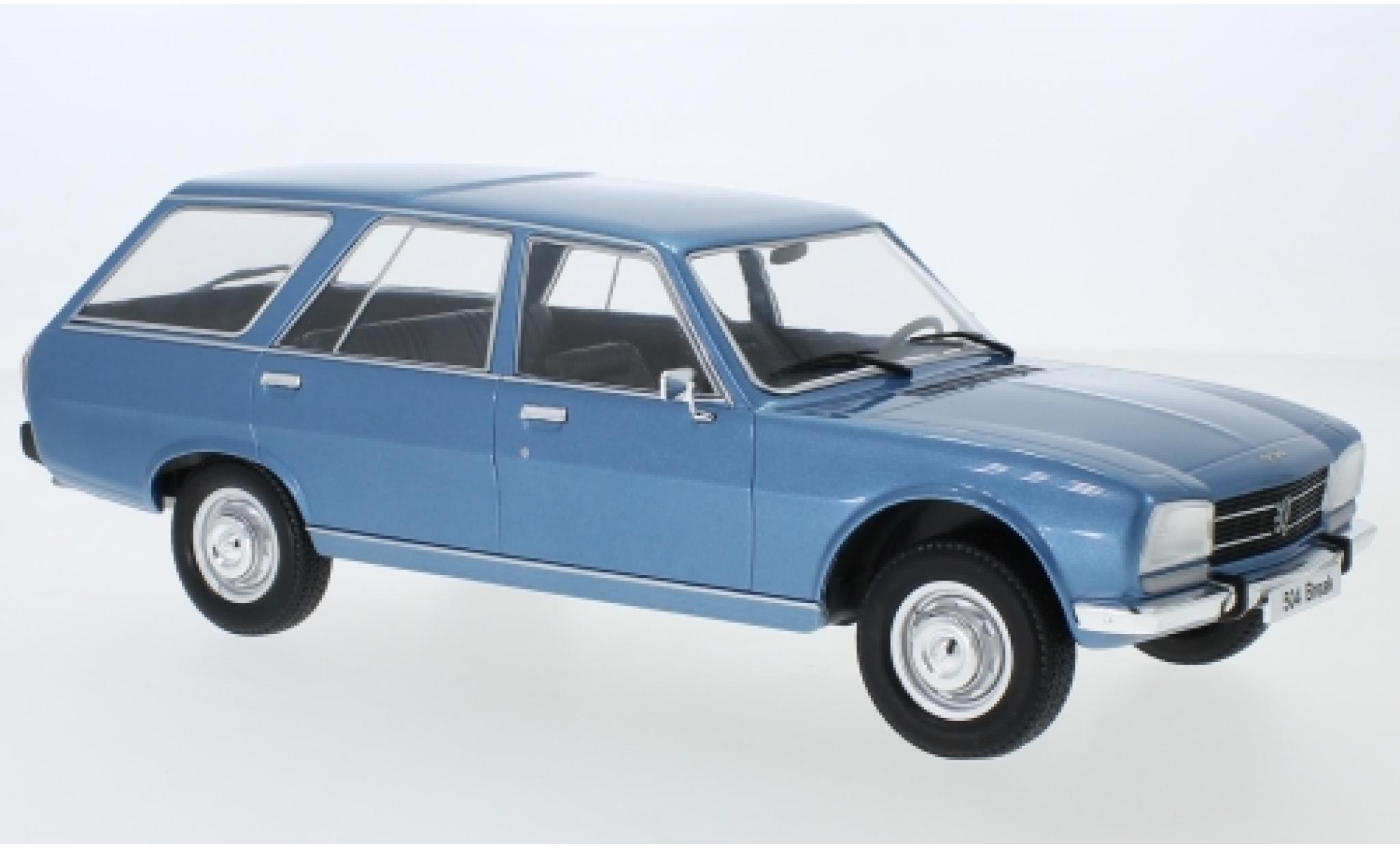 Peugeot 504 1/18 MCG Stationwagen metallic blauw 1976 modelauto