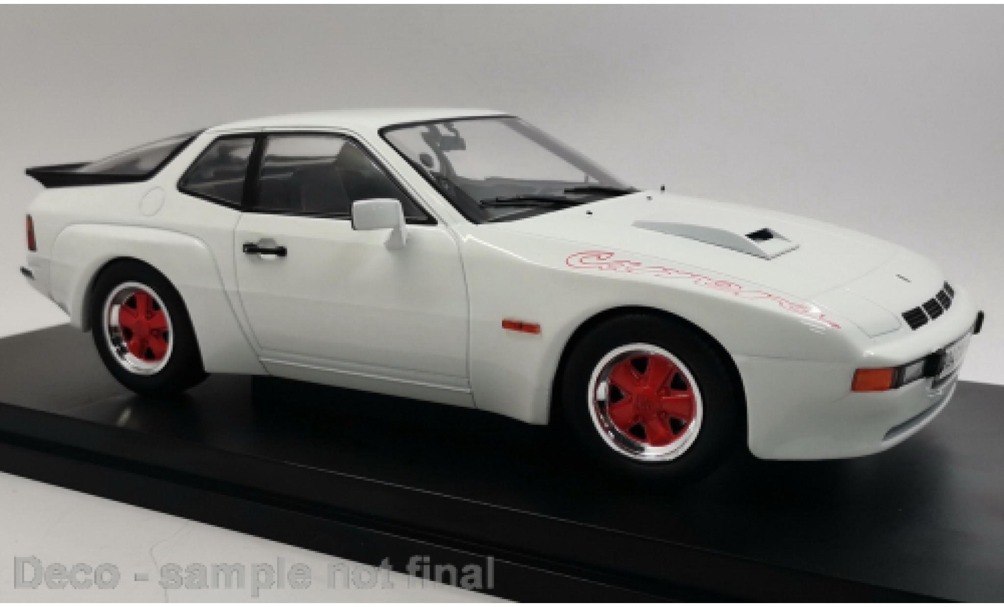 Porsche 924 1/18 MCG Carrera GT wit 1981 mit rooden Felgen modelauto