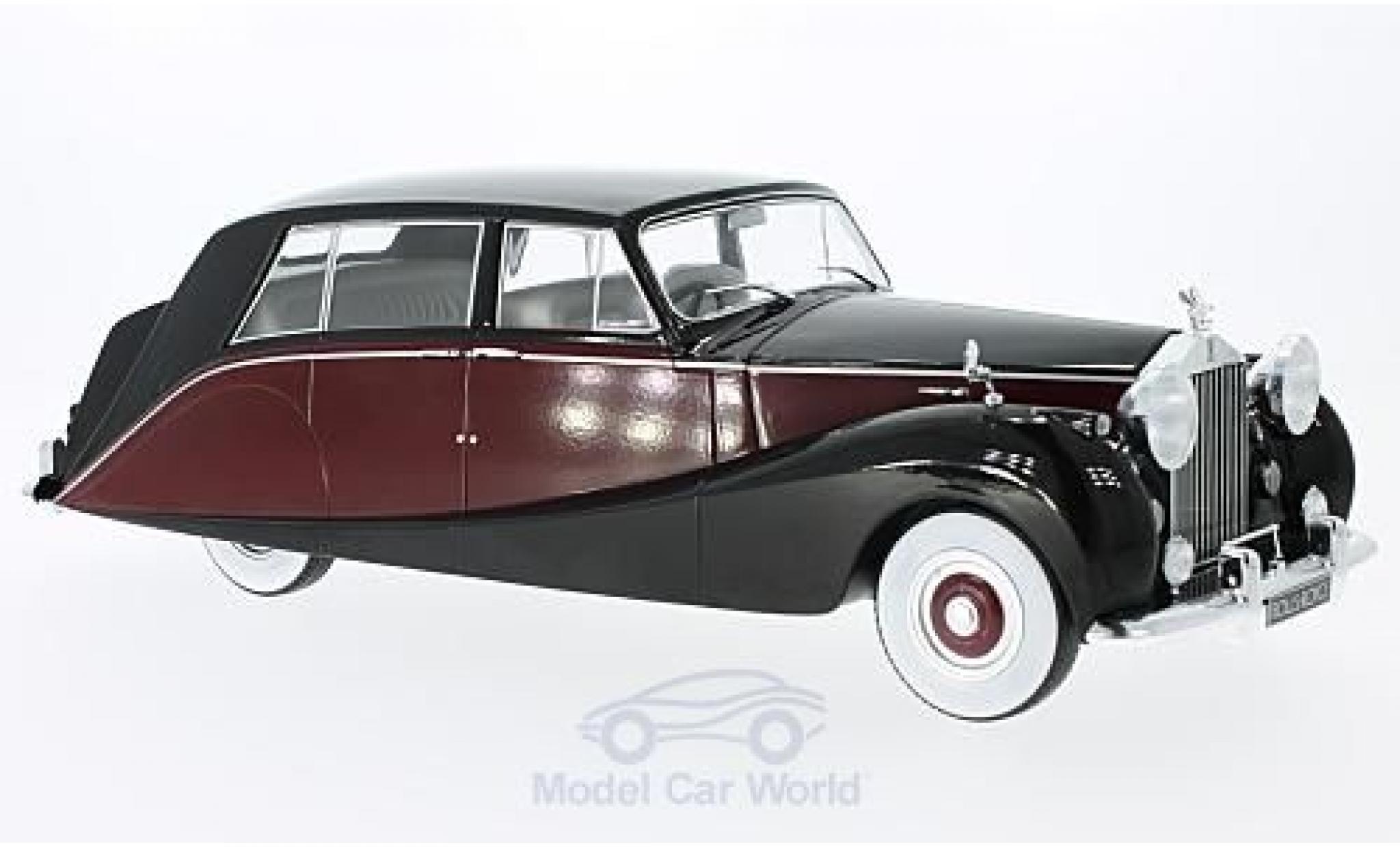 Rolls Royce Silver Wraith 1/18 MCG Empress by Hooper zwart/rood RHD 1956 modelauto