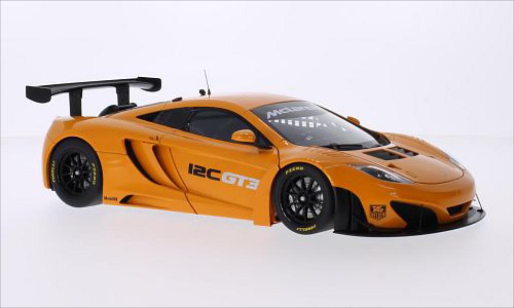 McLaren MP4-12C 1/18 Autoart GT3 metallic oranje RHD 2011 modelauto