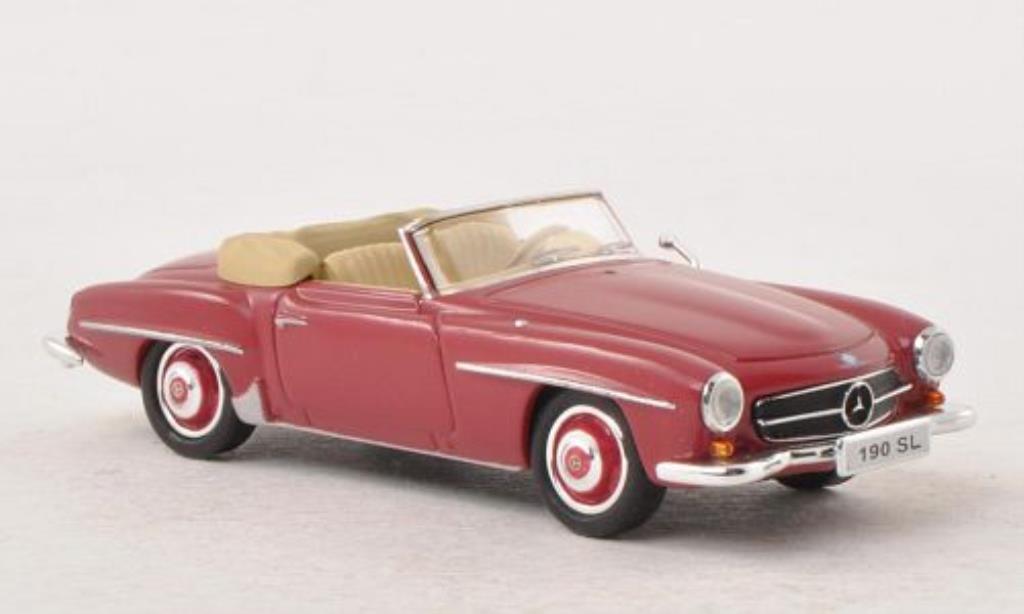 Mercedes 190 SL 1/87 Busch SL (W121 BII) rood modelauto