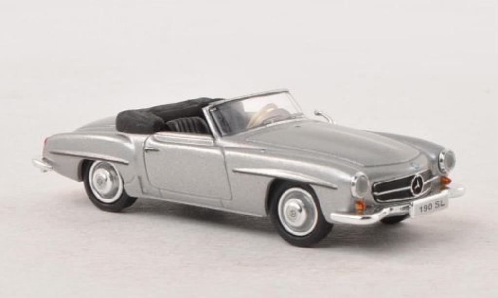 Mercedes 190 SL 1/87 Busch SL (W121 BII) grijs 1955 modelauto