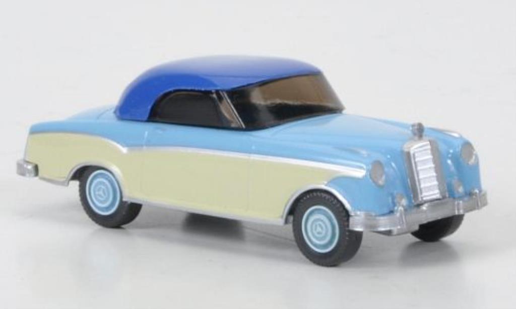 Mercedes 220 1/87 Wiking Coupe blauw/beige/blauw modelauto