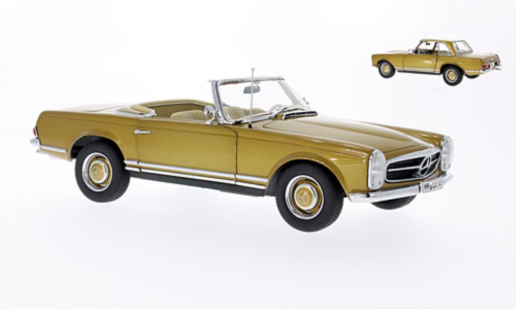 Mercedes 230 SL 1/18 Norev SL Hardtop gold 1963 modelauto