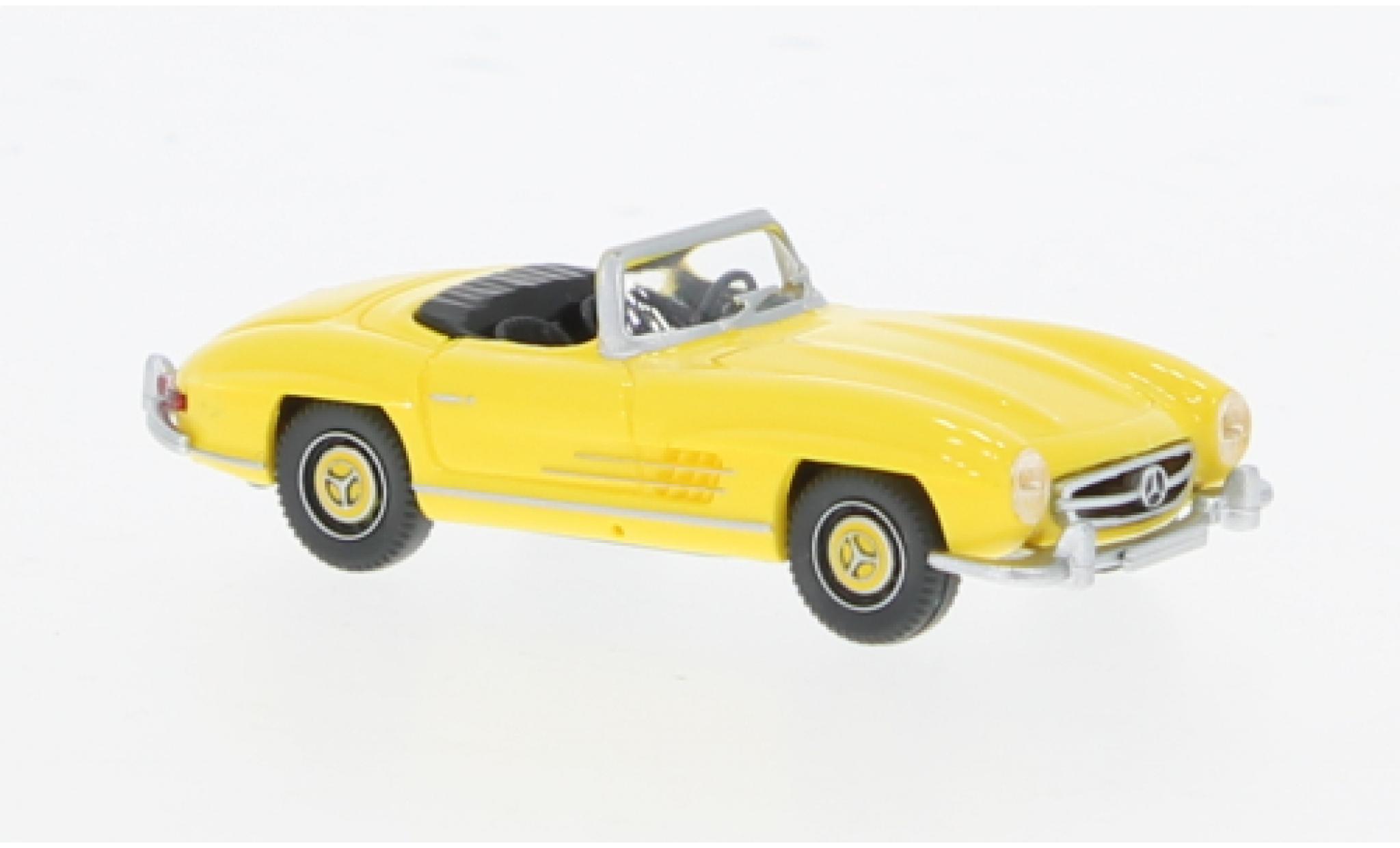 Mercedes 300 1/87 Wiking SL geel 1957 1:87 modelauto