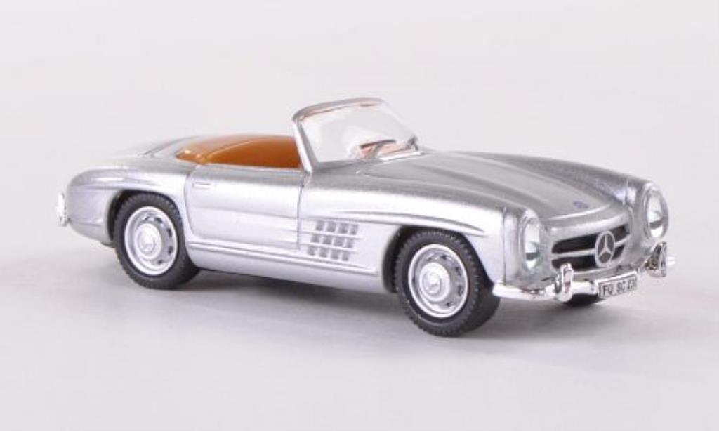Mercedes 300 SL 1/87 Schuco SL Roadster grijs modelauto