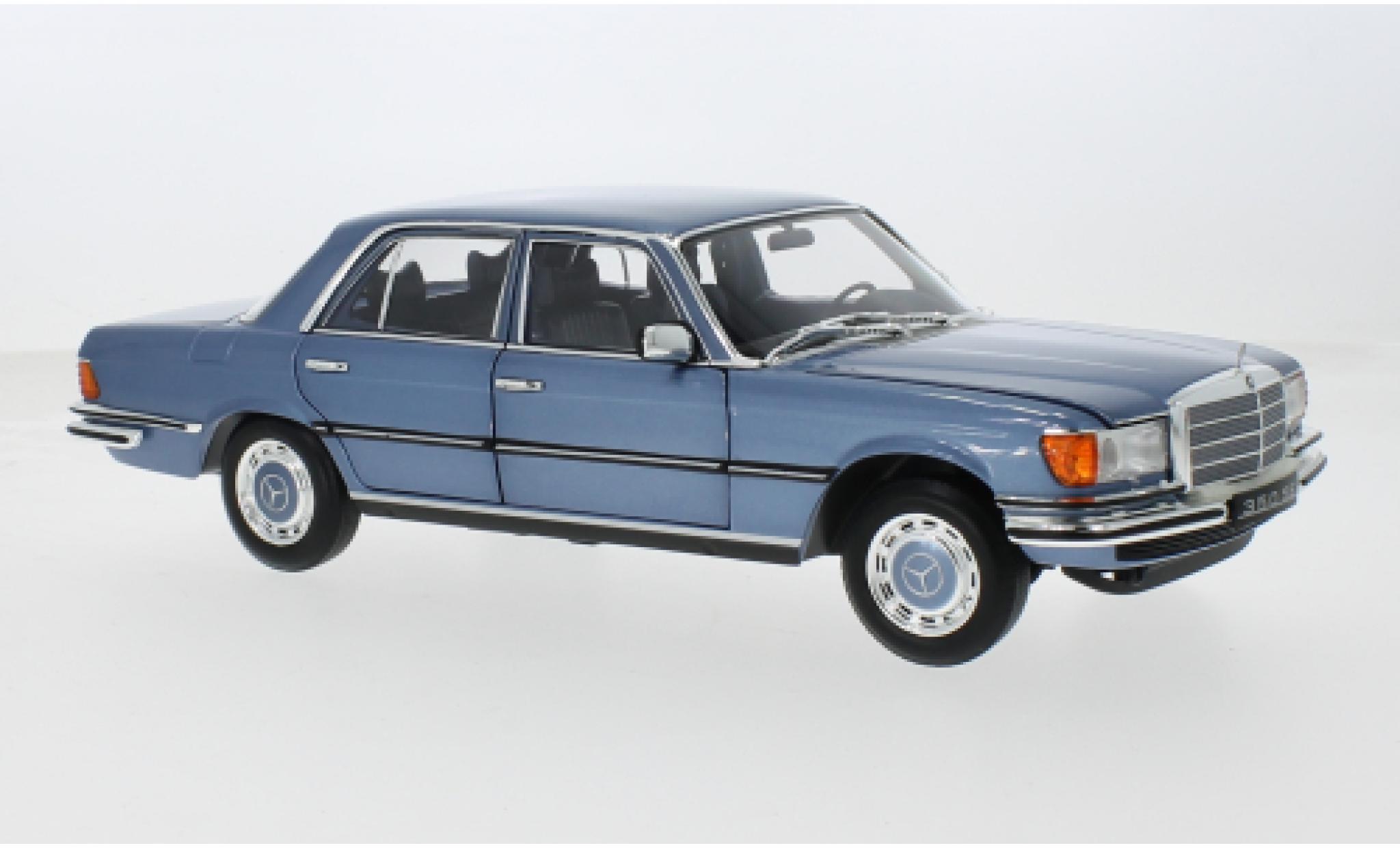 Mercedes 350 1/18 Norev SE (W116) blauw 1973 1:18 modelauto