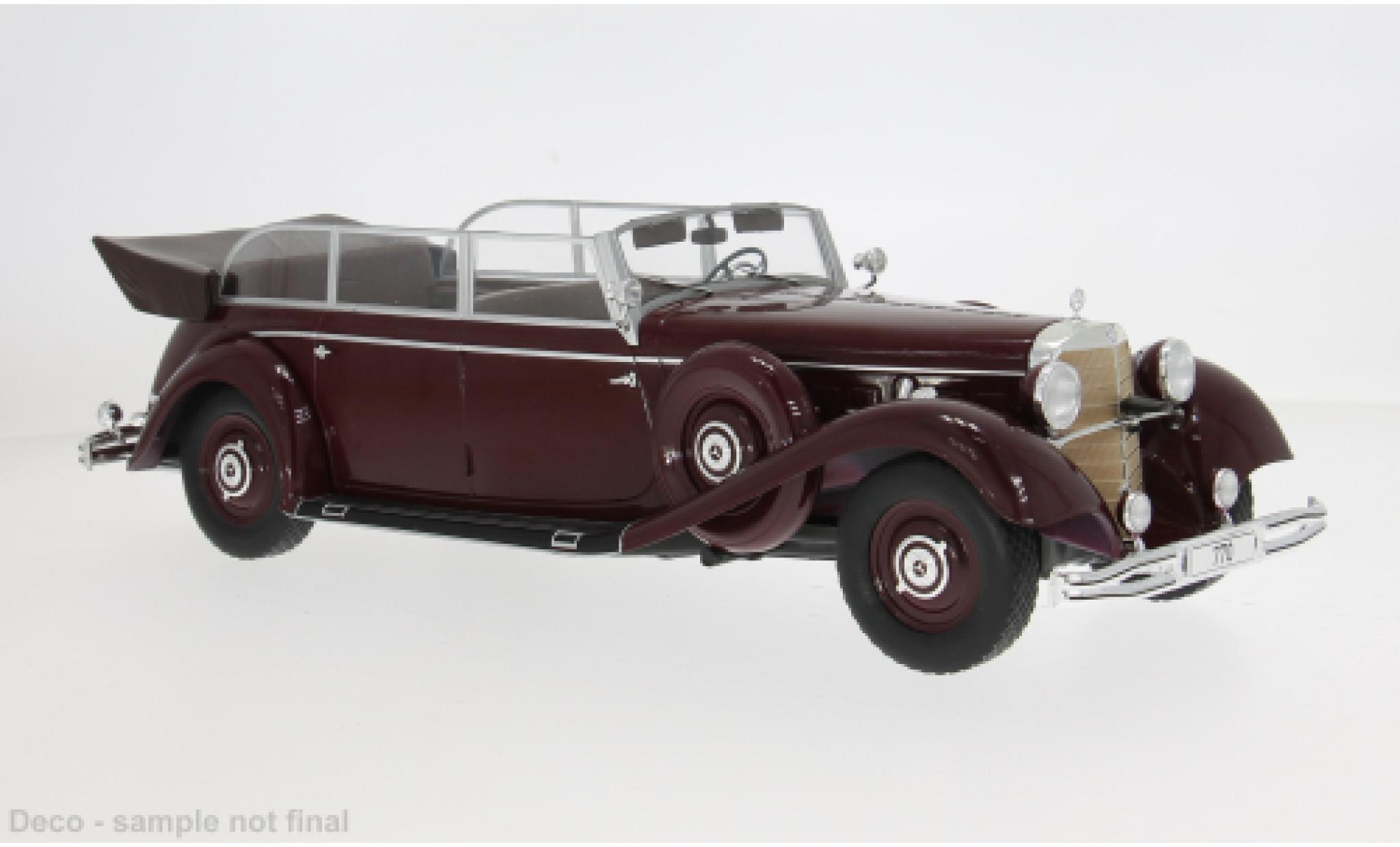 Mercedes 770 1/18 MCG (W150) Cabriolet rood/zwart 1938 1:18 modelauto