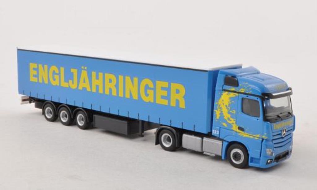 Mercedes Actros 1/87 Herpa 11 Streamspace 2.5 Engljahringer (A) Gardinenplanen-SZ modelauto