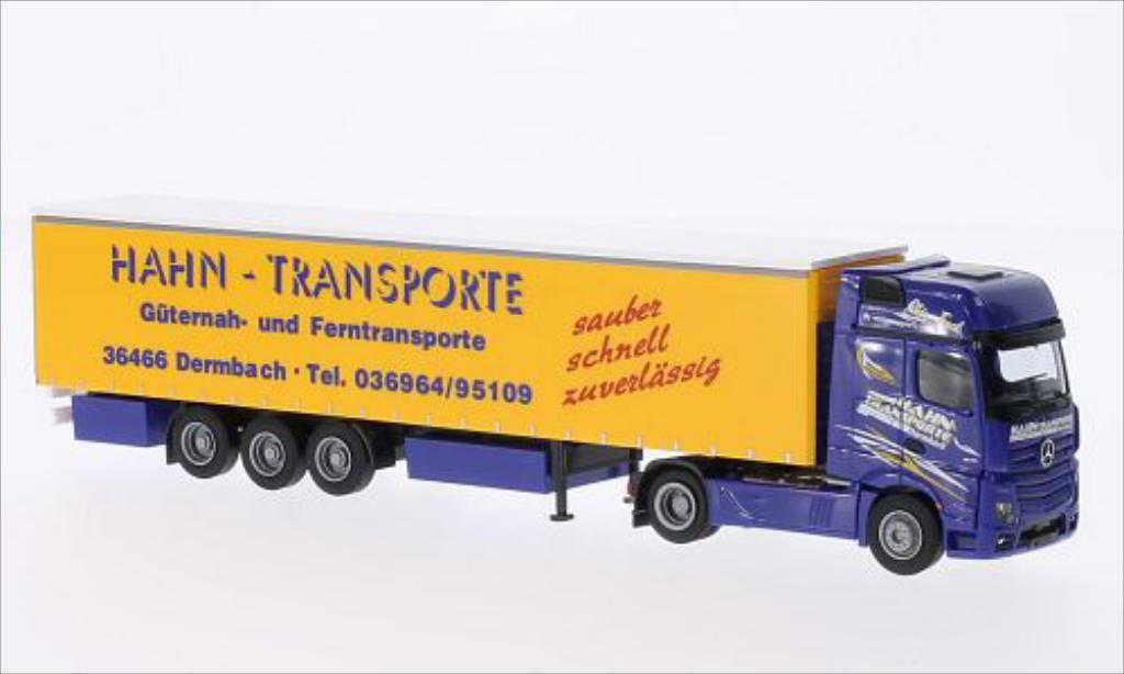 Mercedes Actros 1/87 AWM 2 Gigaspace Hahn-Transporte Gardinenplanen-SZ modelauto