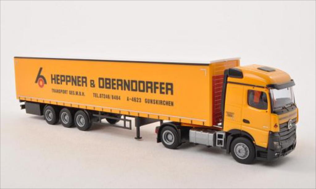 Mercedes Actros 1/87 AWM 2 Streamspace Heppner & Oberndorfer (A) Gardinenplanen-SZ modelauto