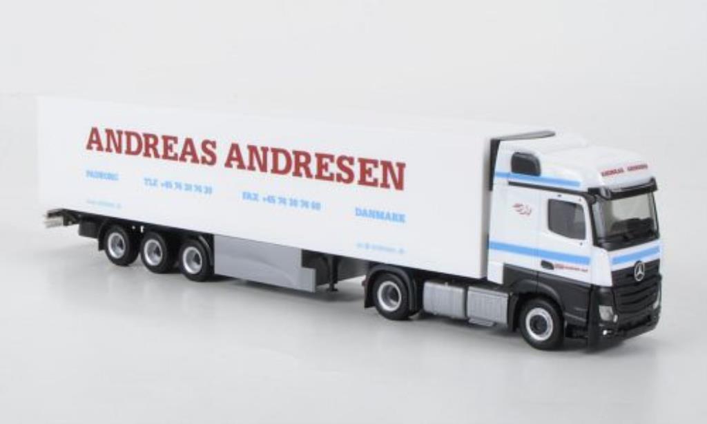 Mercedes Actros 1/87 Herpa Bigspace Kuhlkoffer-SZ Andreas Andresen (DK) modelauto