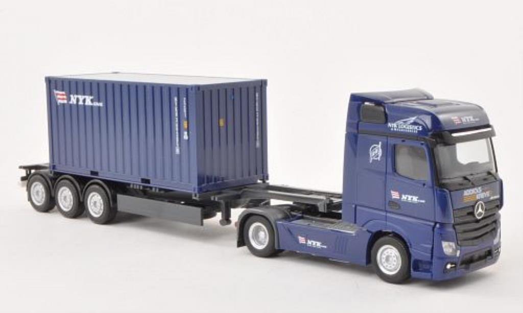 Mercedes Actros 1/87 Herpa Bigspace NYK / Addicks & Kreye Container-SZ modelauto