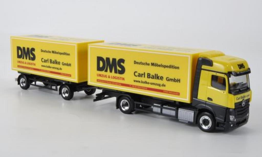 Mercedes Actros 1/87 Herpa DMS - Carl Balke Bigspace Wechselkoffer-HZ 2011 modelauto