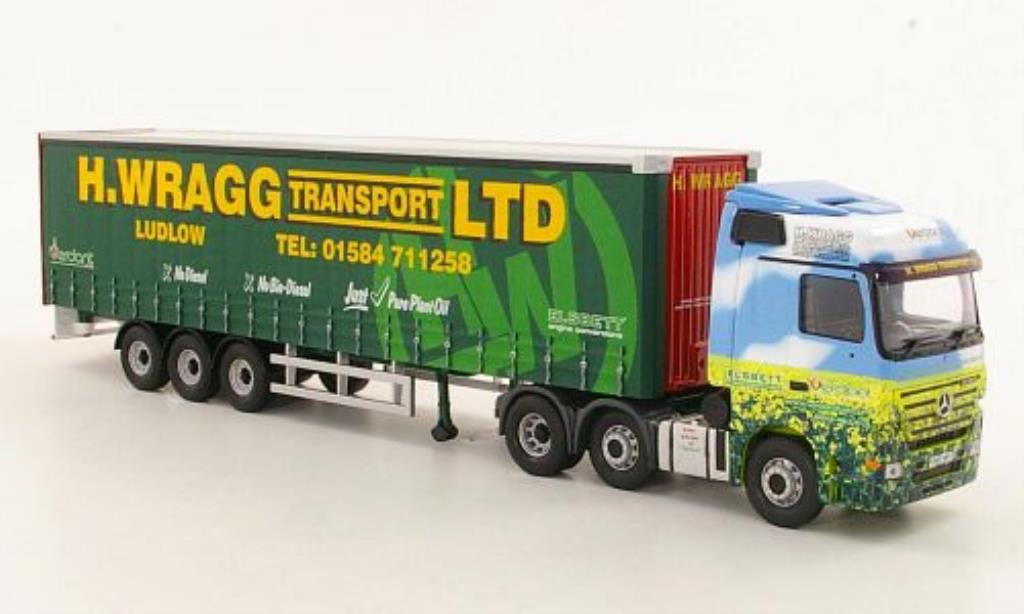 Mercedes Actros 1/50 Corgi Eco H.Wragg Transport LTD Gardinenplanen-SZ modelauto