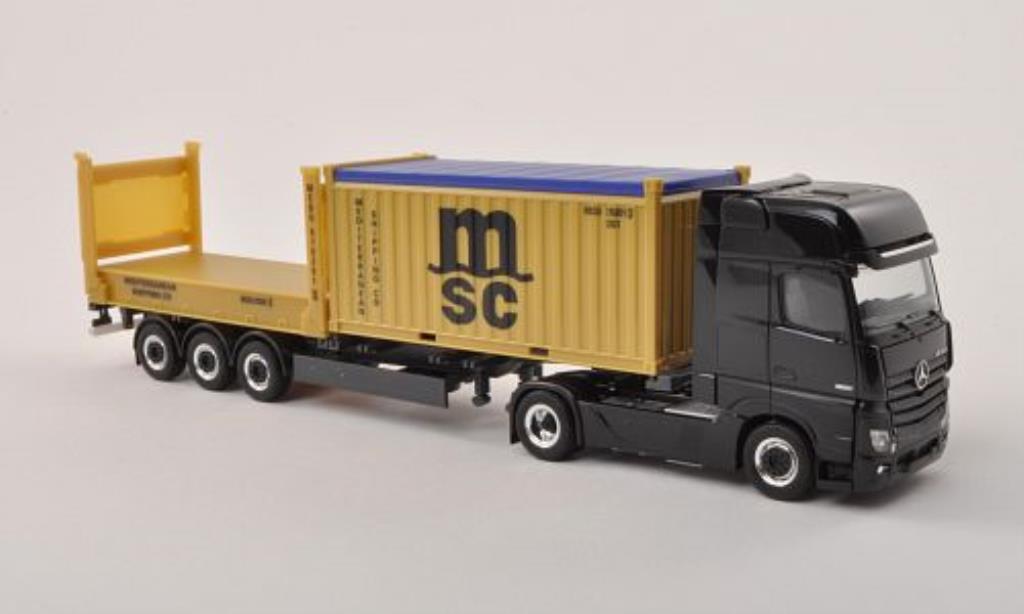 Mercedes Actros 1/87 Herpa Gigaspace MSC Container-SZ 2011 modelauto
