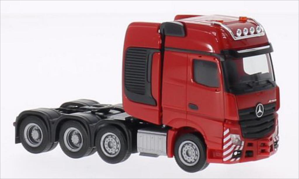 Mercedes Actros 1/87 Herpa Gigaspace SLT Schwerlastzugmaschine rood modelauto