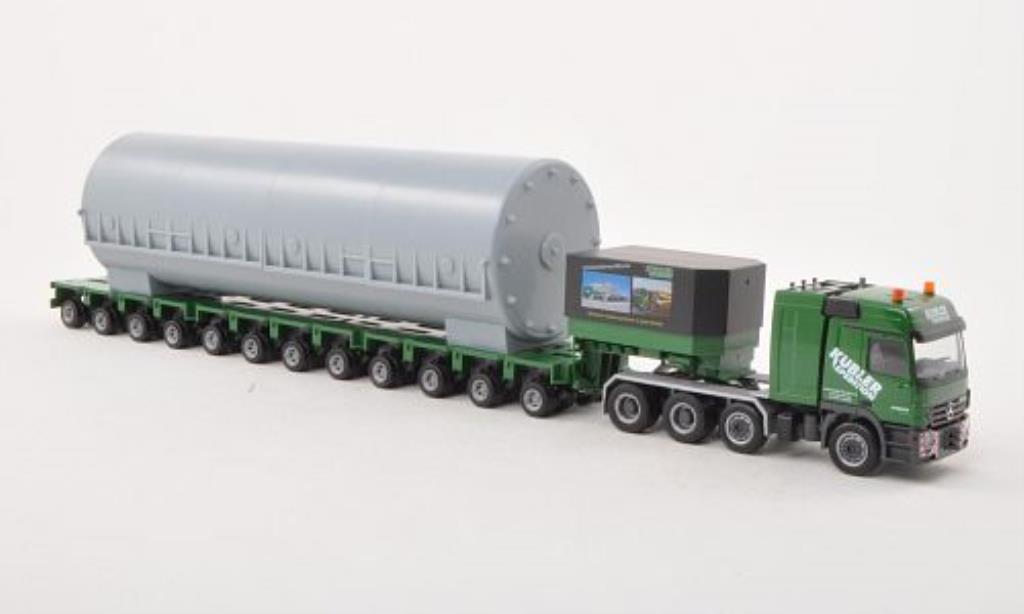 Mercedes Actros 1/87 Herpa L 02 Kubler Tieflade-SZ mit Ladegut modelauto
