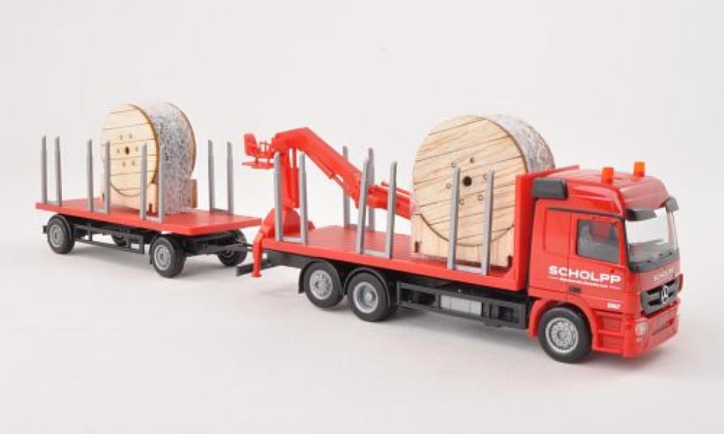 Mercedes Actros 1/87 Herpa L 08 Scholpp Rungen-HZ mit Kran und Ladung modelauto