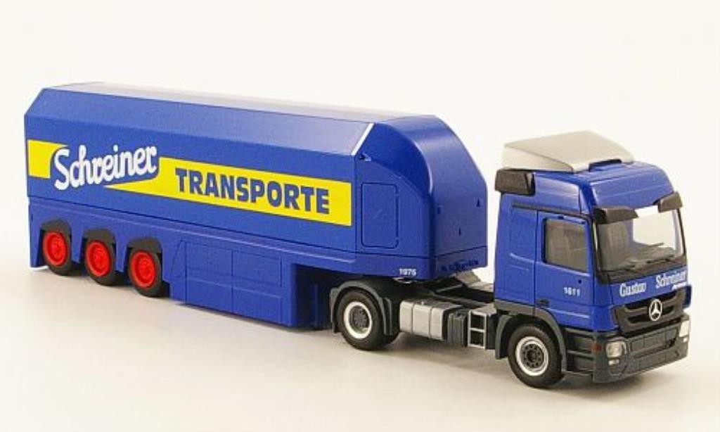 Mercedes Classe GLA 1/87 Herpa Actros L 08 Schreiner Transporte Glastransporter-SZ modelauto