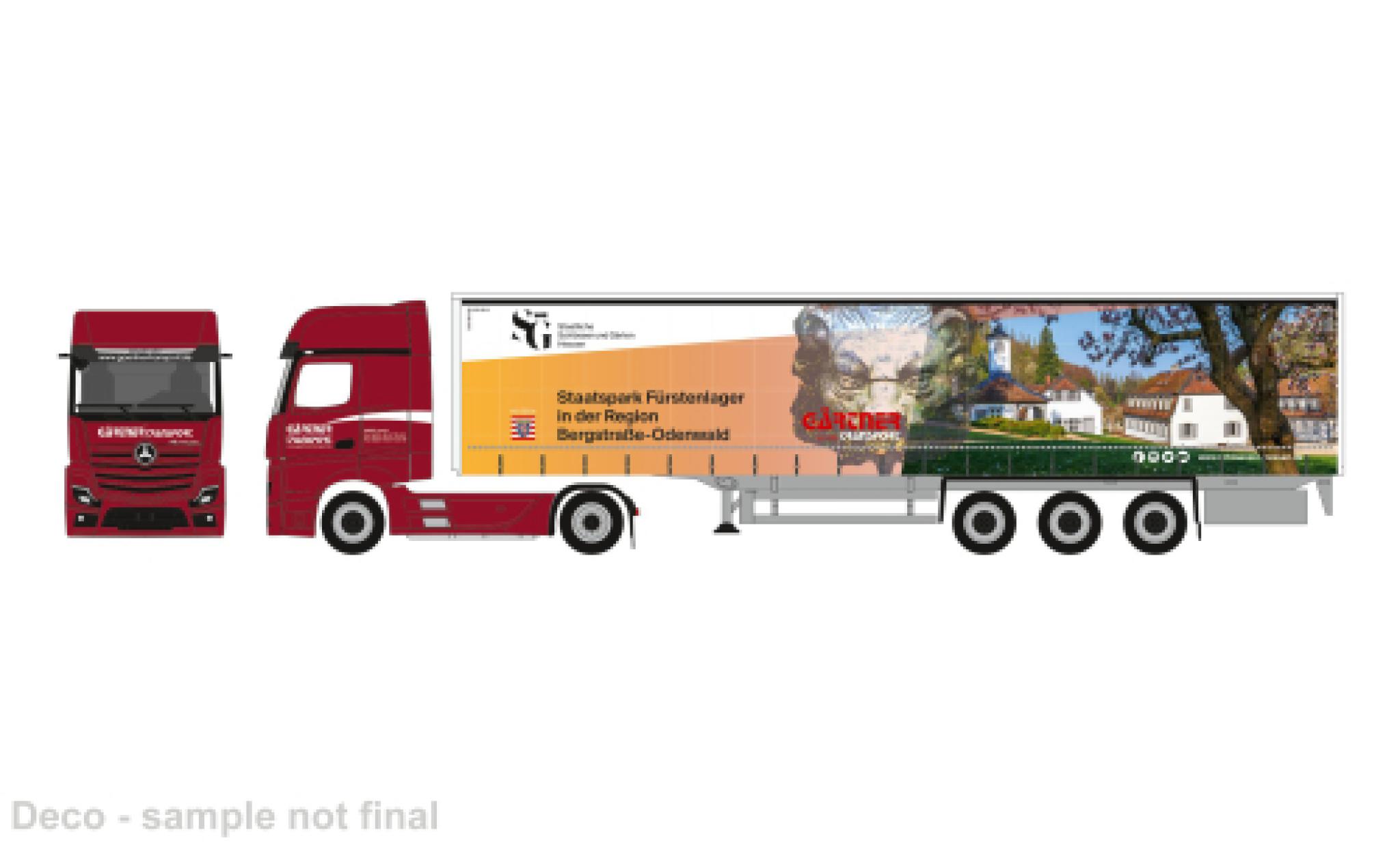 Mercedes Actros 1/87 Herpa L G&auml;rtner Transporte/Staatspark F&uuml;rstenlager 1:87 modelauto
