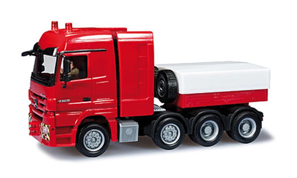 Mercedes Actros 1/87 Herpa LH 08 Schwerlastzugmaschine rood DioramaReady modelauto