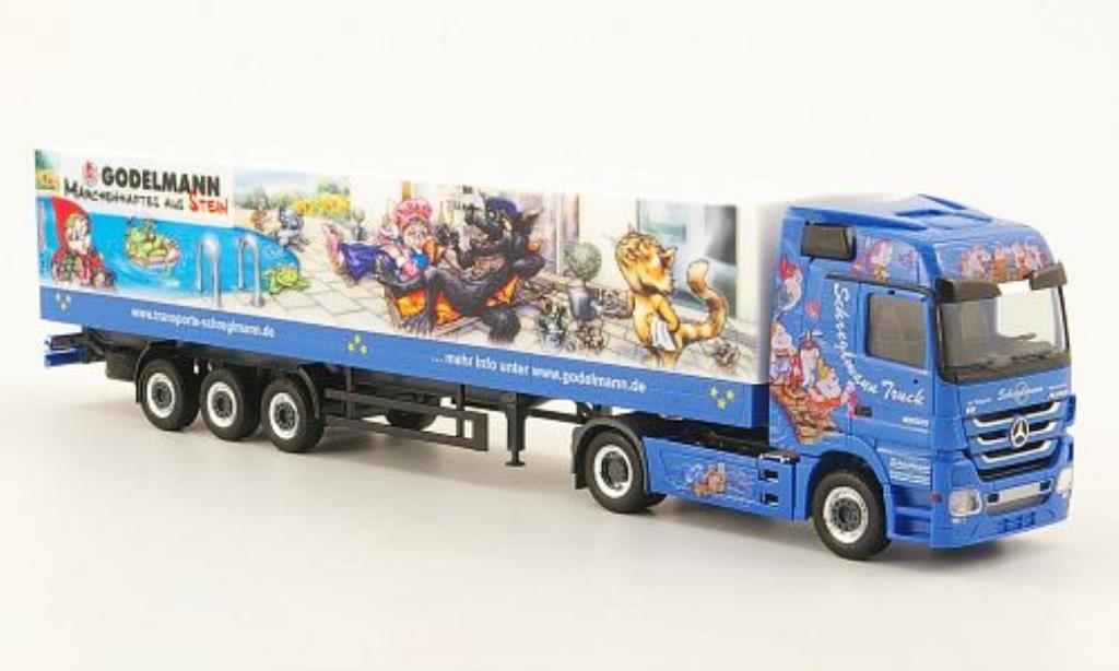 Mercedes Actros 1/87 Herpa LH Schreglmann / Godelmann Marchentruck 1 Planen-SZ modelauto