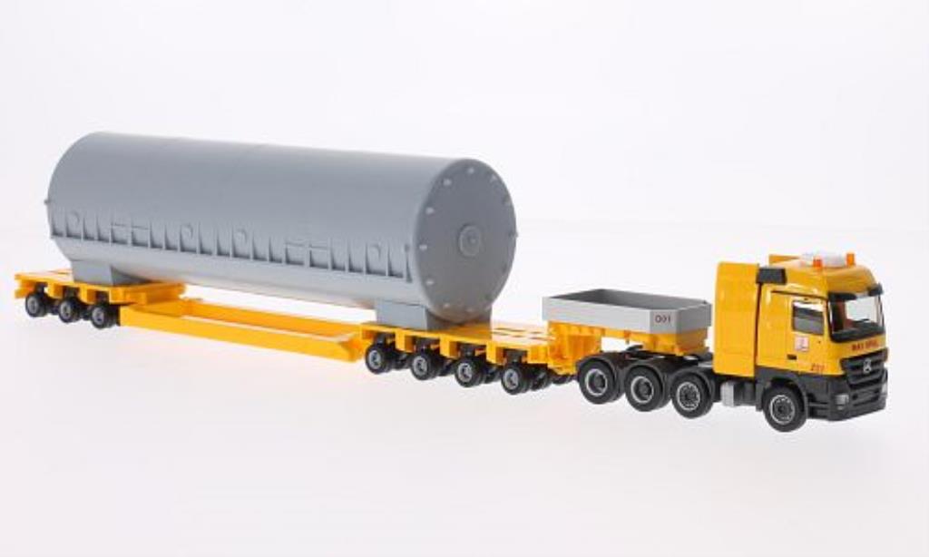 Mercedes Actros 1/87 Herpa MP3 Max Bogl Tieflade-SZ mit Ladung Kessel modelauto