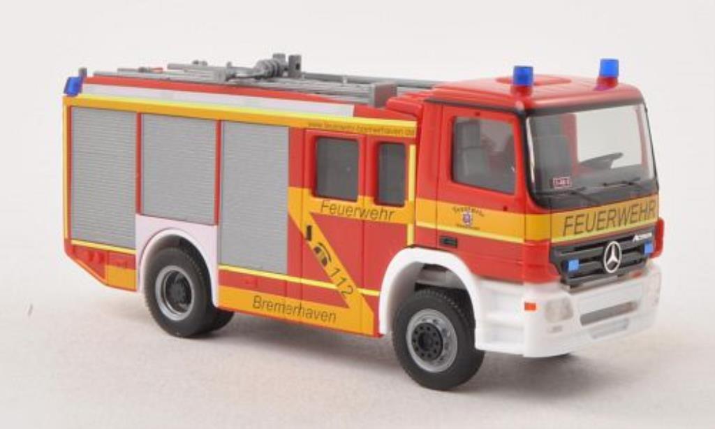 Mercedes Actros 1/87 Herpa S HLF 2000 Brandweer Bremerhaven 2002 modelauto