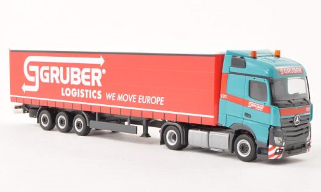 Mercedes Actros 1/87 Herpa Streamspace 2.5 Lowliner-SZ Gruber (I) modelauto