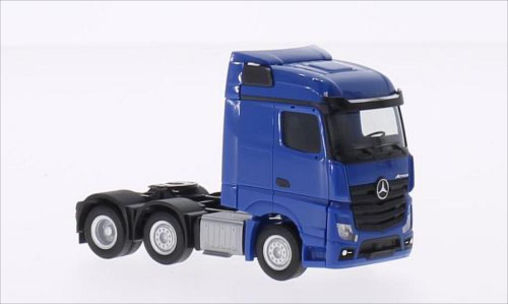Mercedes Actros 1/87 Herpa Streamspace 6x2 blauw modelauto