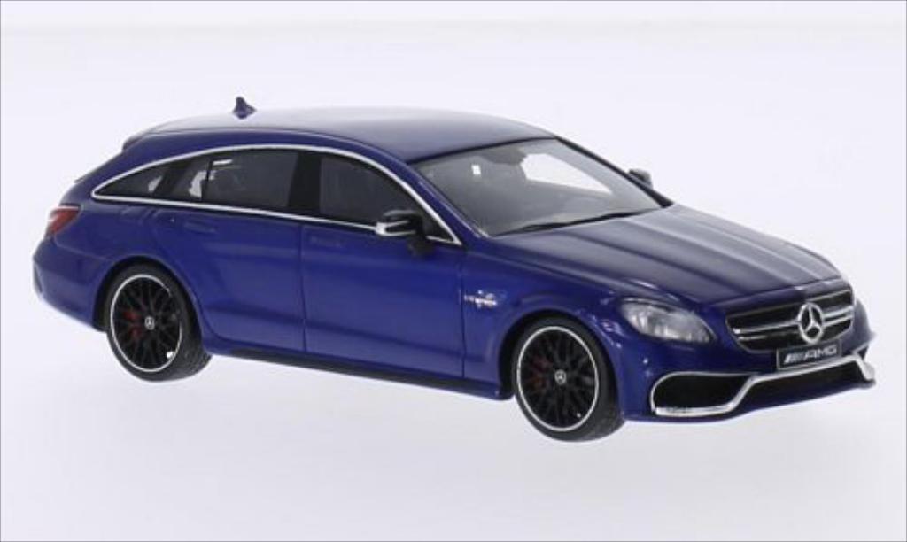 Mercedes Classe S 1/43 Spark Classe CLS 63 AMG Shooting Brake metallic blauw 2014 modelauto