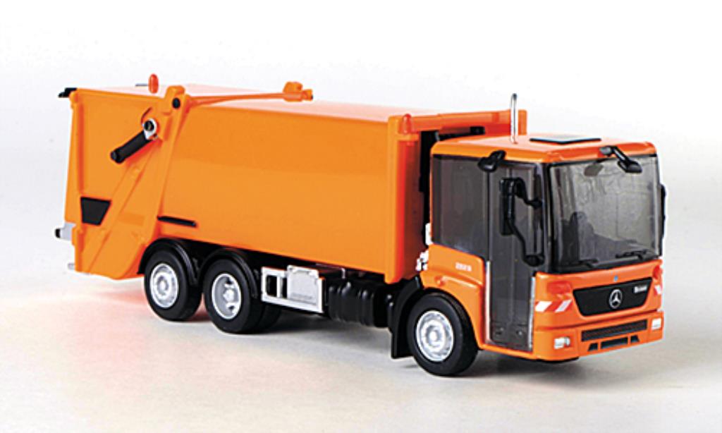 Mercedes Econic 1/87 Schuco Mullwagen oranje modelauto