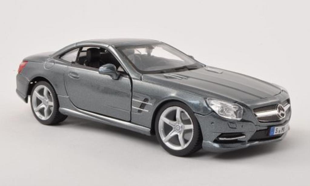 Mercedes Classe SL 500 1/24 Burago 500 (R231) grijs Verdeck geschlossen modelauto