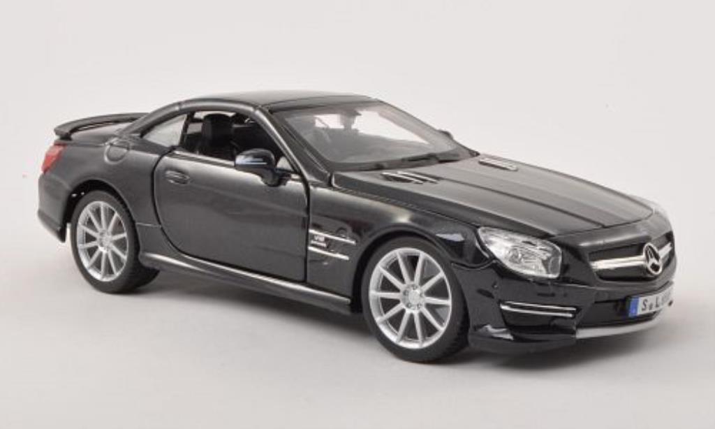 Mercedes Classe SL 65 1/24 Burago 65 AMG (R231) anthrazit Verdeck geschlossen modelauto