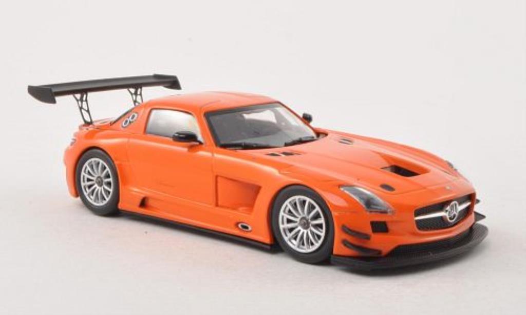 Mercedes SLS 1/43 Minichamps AMG GT3 oranje Plain Body Version 2011 modelauto
