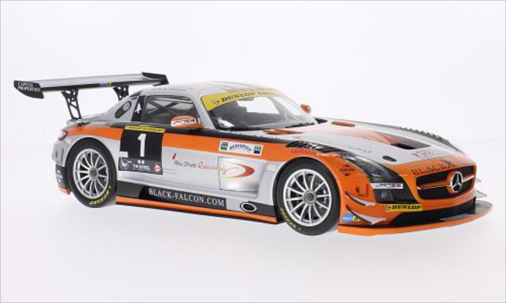 Mercedes SLS 1/18 Minichamps AMG GT3 No.1 Black Falcon 24h Dubai 2013 modelauto