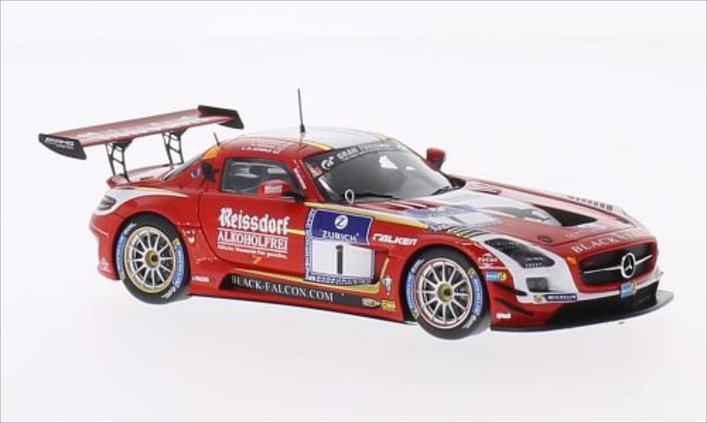 Mercedes SLS 1/43 Spark AMG GT3 No.1 Black Falcon Team Reissdorf Alkoholfrei 24h Nurburgring 2014 /D.Arnold modelauto