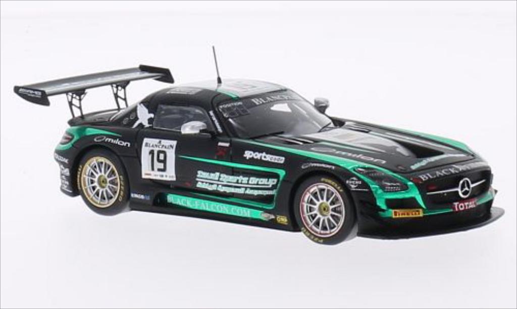 Mercedes SLS 1/43 Spark AMG GT3 No.19 Black Falcon 24h Spa 2014 modelauto