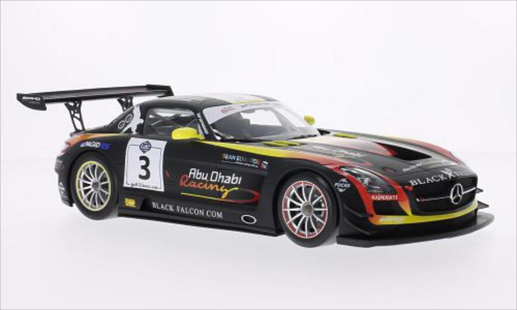 Mercedes SLS 1/18 Minichamps AMG GT3 No.3 Black Falcon 24h Abu Dhabi 2013 modelauto