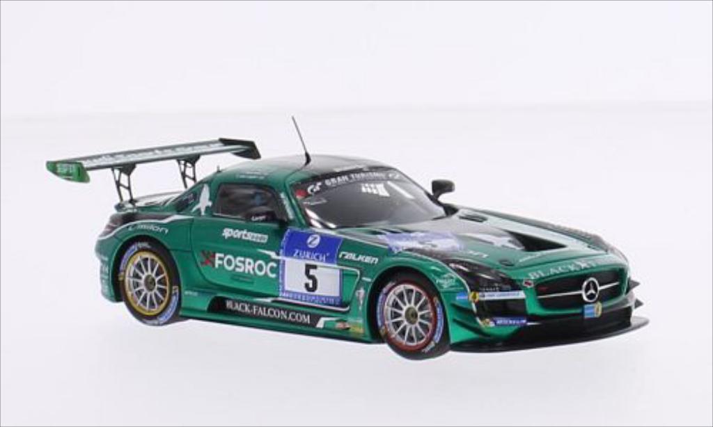 Mercedes SLS 1/43 Spark AMG GT3 No.5 Black Falcon 24h Nurburgring 2015 modelauto