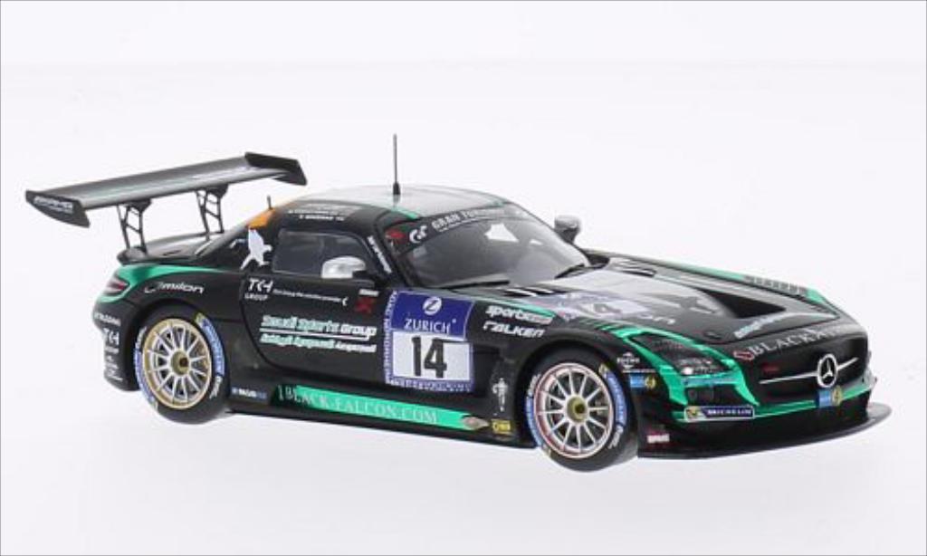 Mercedes SLS 1/43 Spark AMG No.14 Black Falcon 24h Nurburgring 2014 modelauto