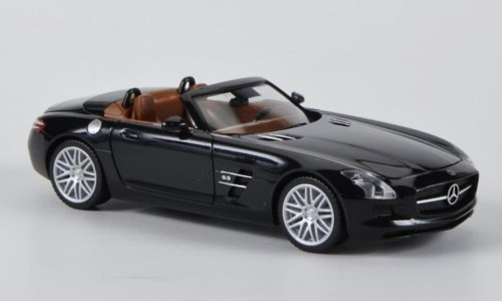 Mercedes SLS 1/87 Herpa AMG Roadster (R197) Brabus zwart modelauto